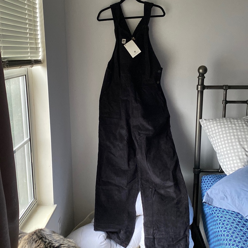 Lucy & Yak Black Corduroy Dungarees